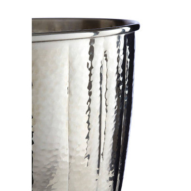 Vaco Hammered Bathroom Nickel Finish Waste Bin
