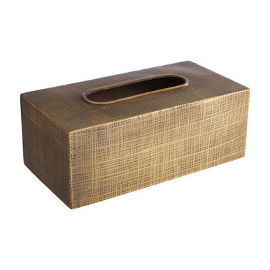 Traze Gold Stainless Steel Rectangular Tissue Box 27 cm
