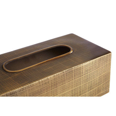 Traze Gold Stainless Steel Rectangular Tissue Box 27 cm