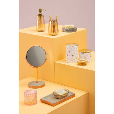 Grey Marble Brass Soap Dish