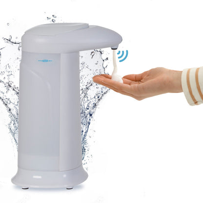 Hessie Automatic Soap Dispenser styled in a modern bathroom