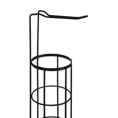 Linnea Black Toilet Roll Holder and Storer