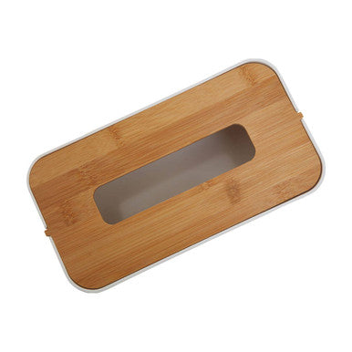 Canyon White Bamboo Fibre Rectangular Tissue Box 26 cm