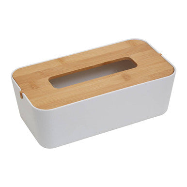 Canyon White Bamboo Fibre Rectangular Tissue Box 26 cm