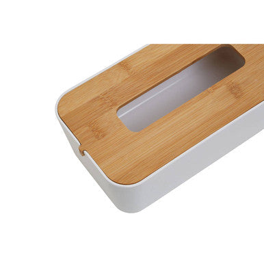 Canyon White Bamboo Fibre Rectangular Tissue Box 26 cm