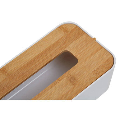 Canyon White Bamboo Fibre Rectangular Tissue Box 26 cm