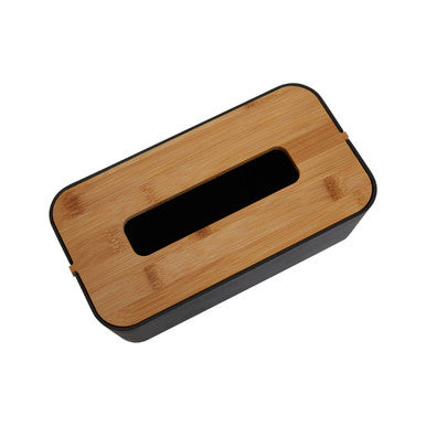Canyon Black Bamboo Fibre Rectangular Tissue Box 26 cm