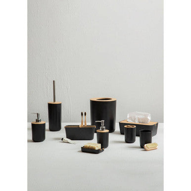 Canyon Black Bamboo Fibre Rectangular Tissue Box 26 cm