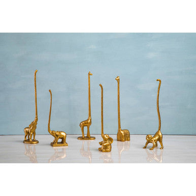 Fauna Gold Finish Giraffe Toilet Roll Holder