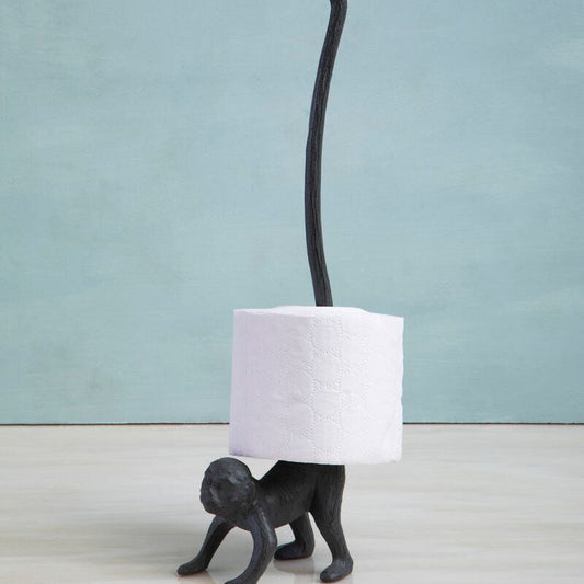 Fauna Grey Finish Monkey Toilet Roll Holder