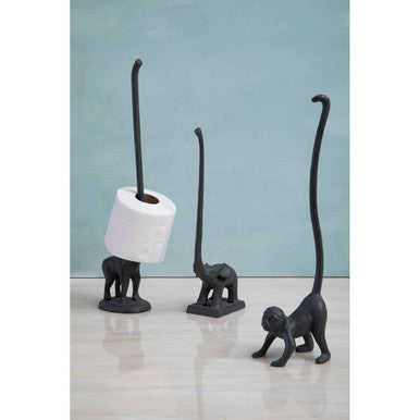 Fauna Grey Finish Monkey Toilet Roll Holder