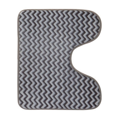 Soak Grey Chevron Bath and Pedestal Mat Set