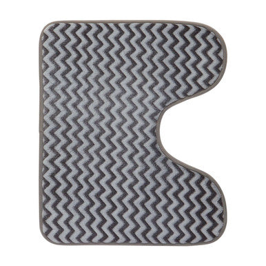 Soak Grey Chevron Bath and Pedestal Mat Set