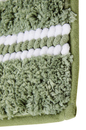 Soak Large Sage Green Bath Mat, 80 x 50 cm