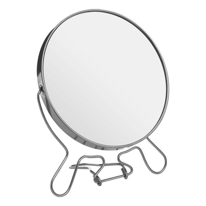 Mison Silver Effect 2 Sided Large Shaving Mirror