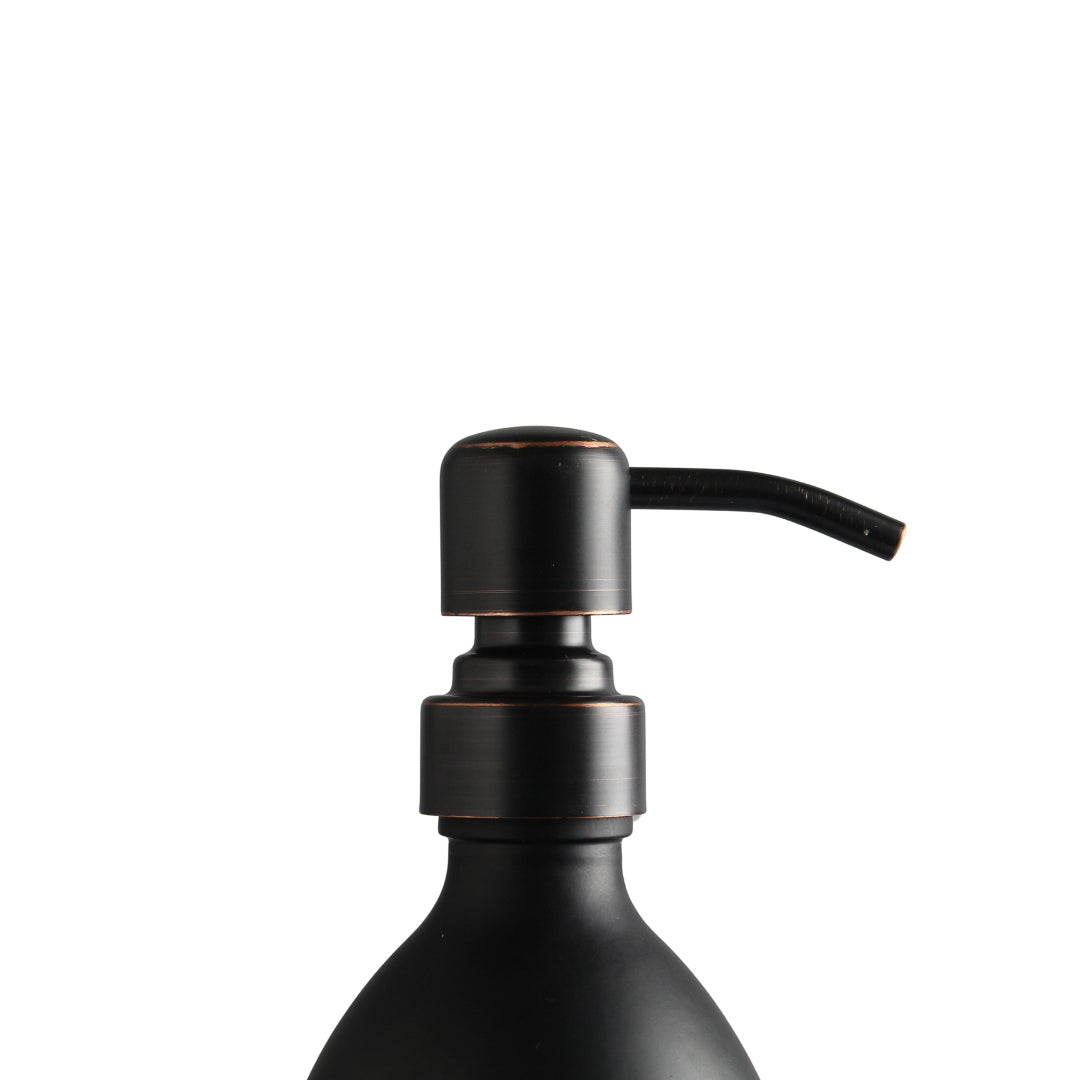 Namie Black Wall Bracket & Matte Black Dispenser Set