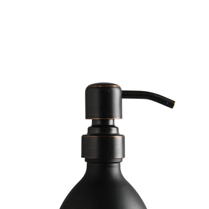 Namie Silver Wall Mounted Dispenser Bracket Set with Matte Black Bottles