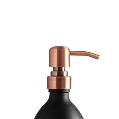 Namie Matte Black Wall Mounted Soap Dispenser Bracket Set with 500ml Bottles