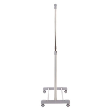 Ralesi Grey & Chrome Double Clothes Rail on Wheels | Adjustable Height
