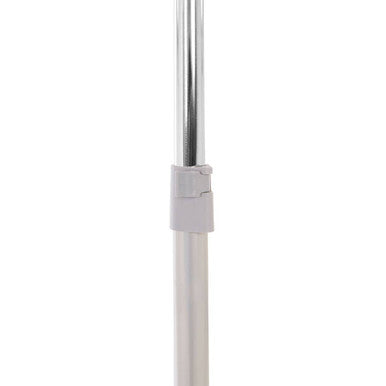 Ralesi Grey & Chrome Double Clothes Rail on Wheels | Adjustable Height