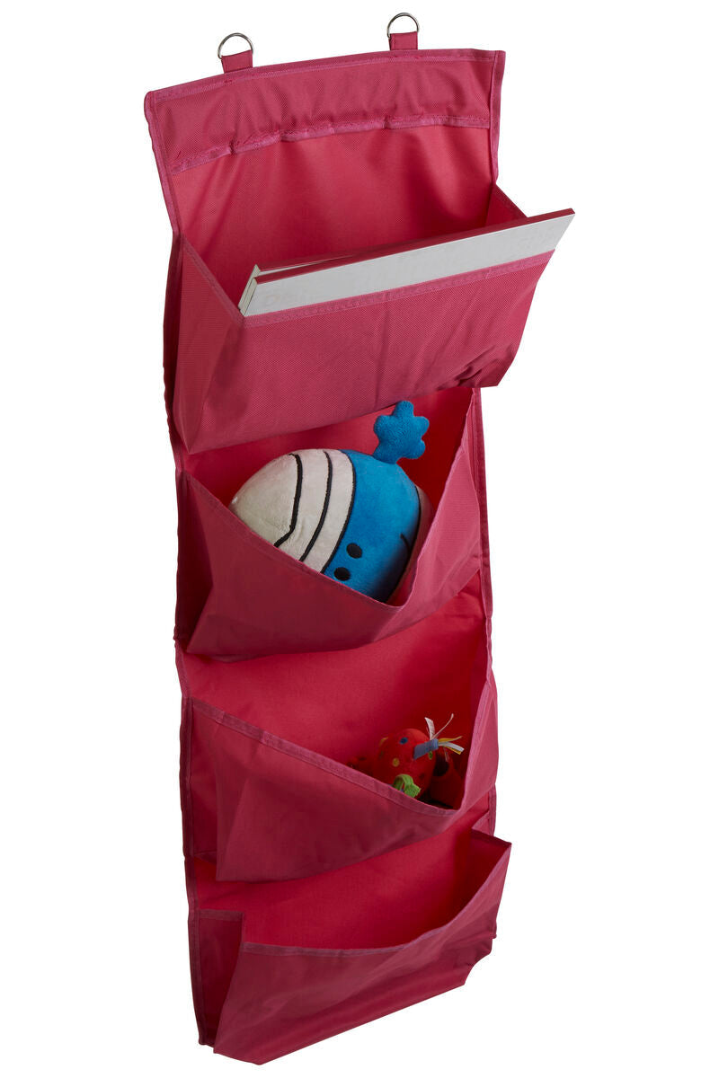 Verti Over Door Pink 4-Tier Hanging Organiser
