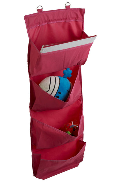 Verti Over Door Pink 4-Tier Hanging Organiser