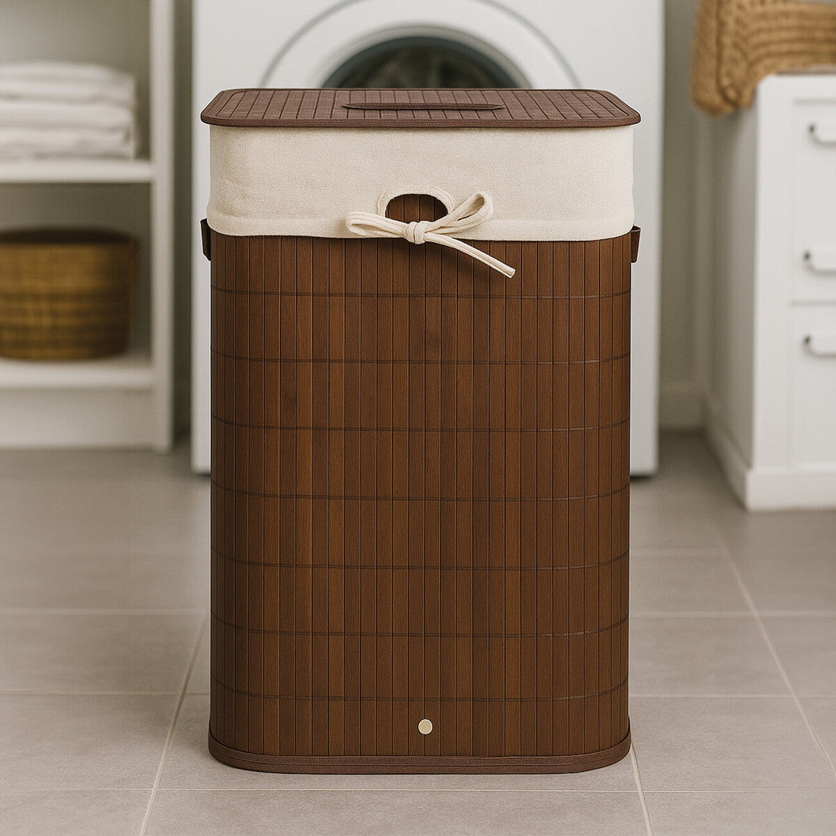 Brown Bamboo Laundry Hamper – Kankyo
