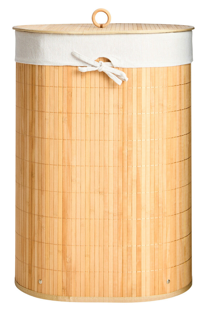 Natural Oval Laundry Hamper – Kankyo