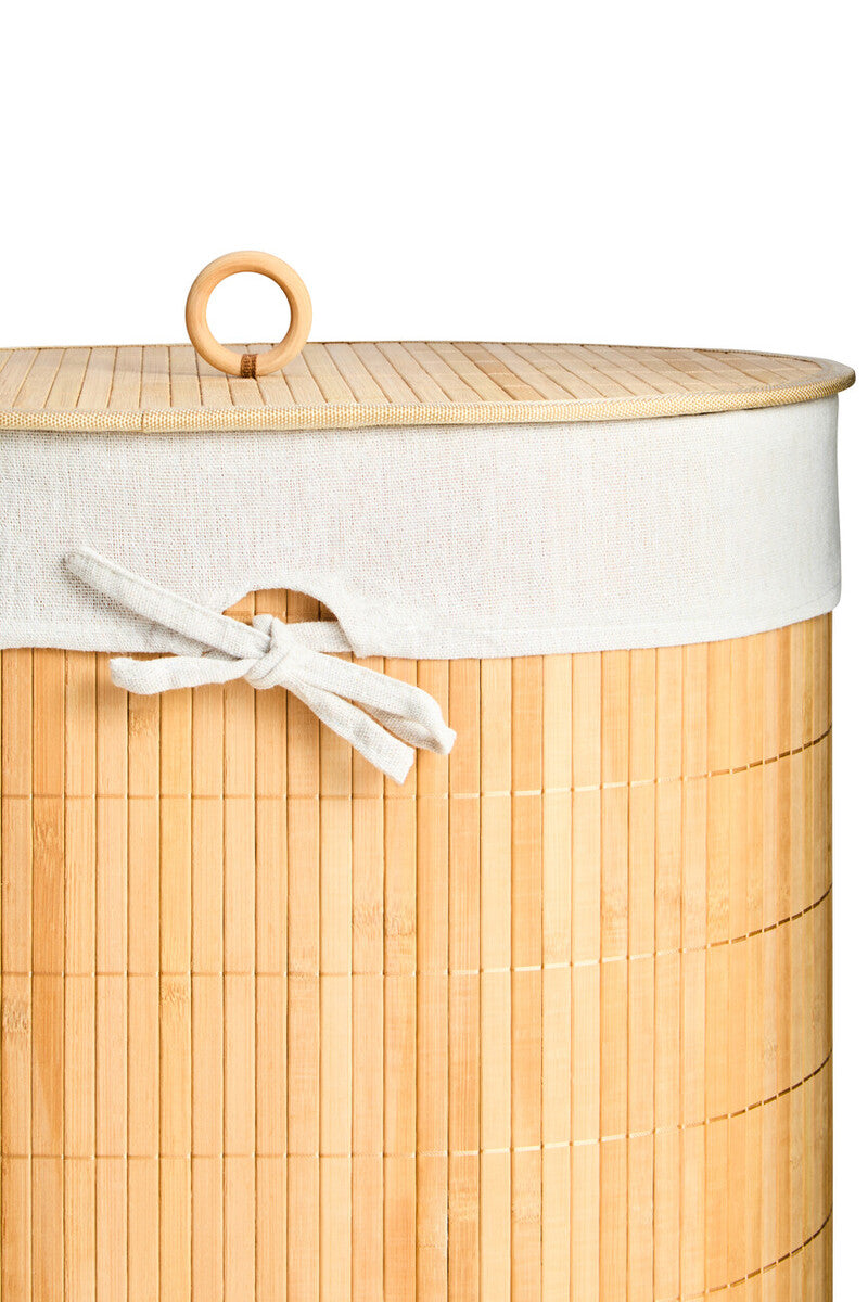 Natural Oval Laundry Hamper – Kankyo