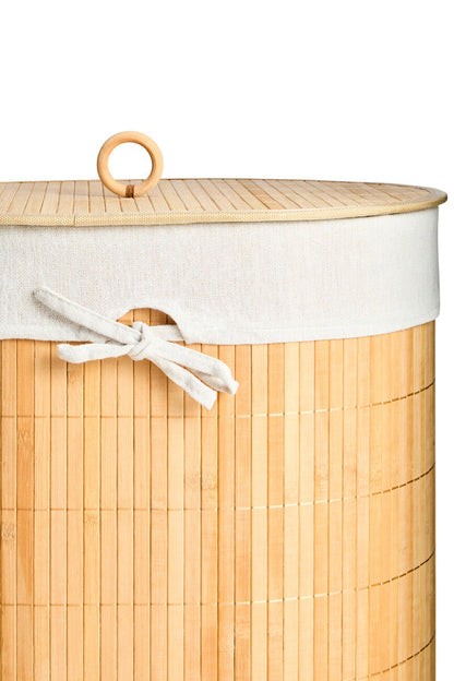 Natural Oval Laundry Hamper – Kankyo