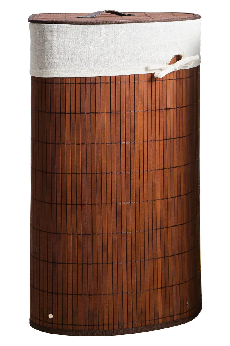 Dark Brown Bamboo Corner Laundry Hamper – Kankyo