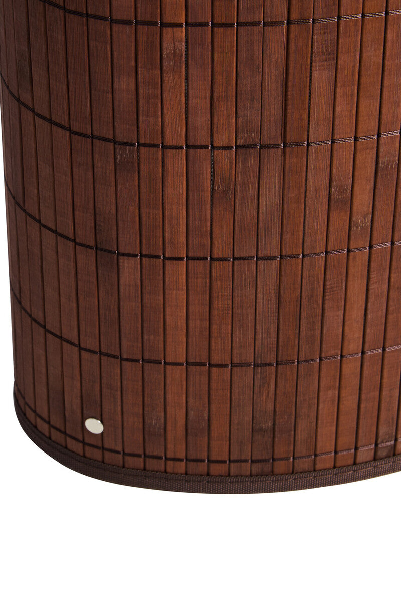 Dark Brown Bamboo Corner Laundry Hamper – Kankyo