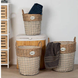 Set Of Three Lida Round Laundry Baskets