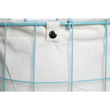 Harga Set Of Two Round Blue Wire Laundry Baskets