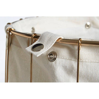 Harga Set Of Two Round Gold Wire Laundry Baskets