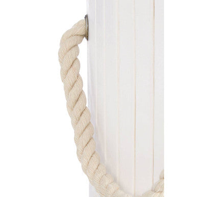 Round White Bamboo Laundry Hamper – Kankyo