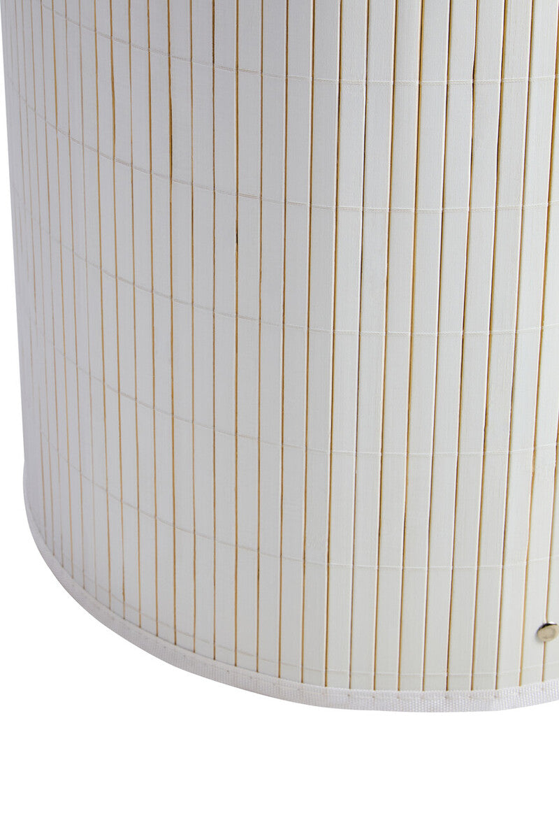 Round White Bamboo Laundry Hamper – Kankyo