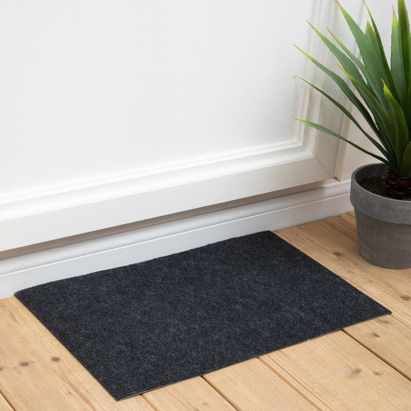 Filta Dark Grey Textured Doormat 60 x 40 cm