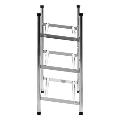 Tavia 3 Tier Extendable Silver Metal Shoe Rack