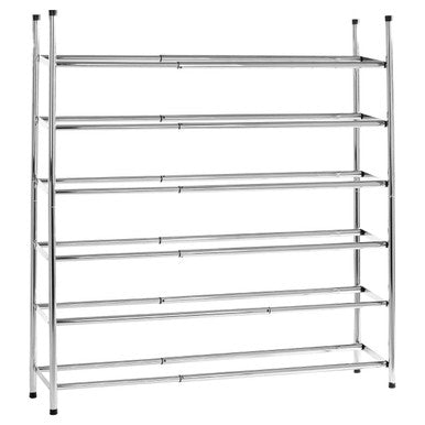 Tavia Extendable Silver Metal Shoe Rack