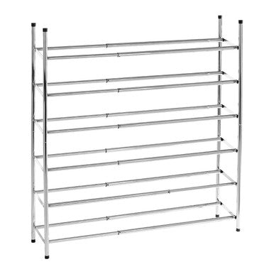 Tavia Extendable Silver Metal Shoe Rack