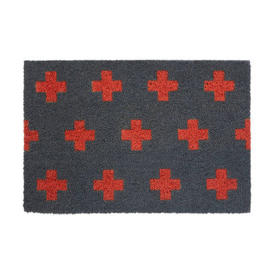 Coir Neon Crosses Doormat 60 x 40 cm