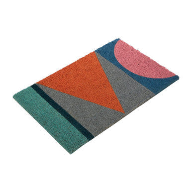 Coir Mediterranean Multicoloured Doormat 60 x 40 cm