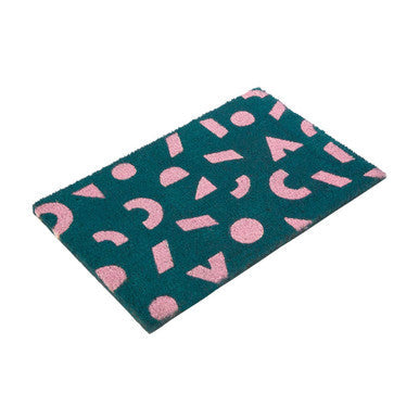 Coir Shapes Green Doormat 60 x 40 cm