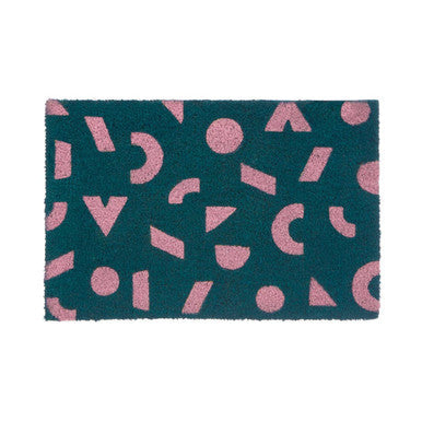 Coir Shapes Green Doormat 60 x 40 cm