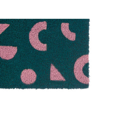 Coir Shapes Green Doormat 60 x 40 cm