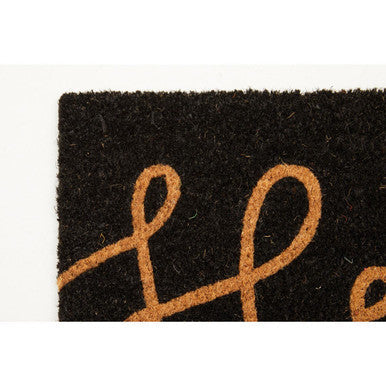 Filta Hello Black Coir Doormat 60 x 40 cm