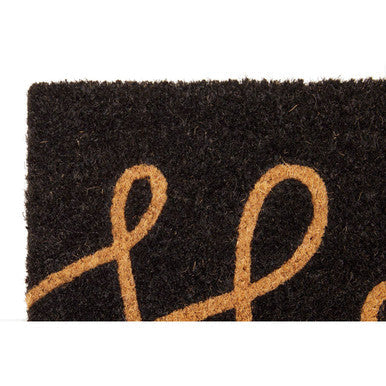 Filta Hello Black Coir Doormat 60 x 40 cm