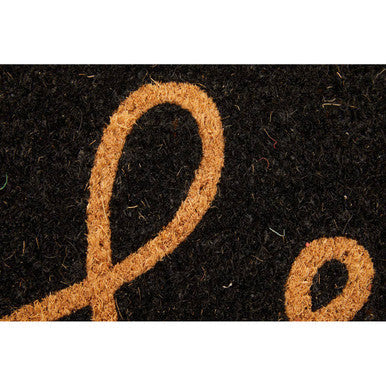 Filta Hello Black Coir Doormat 60 x 40 cm