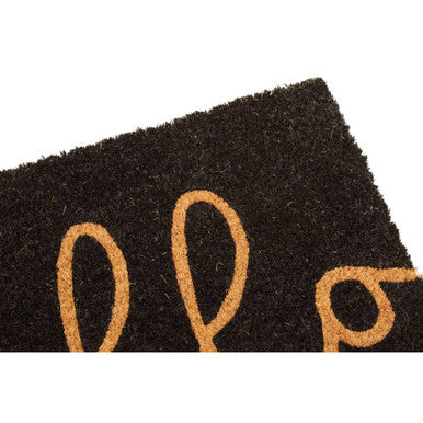 Filta Hello Black Coir Doormat 60 x 40 cm
